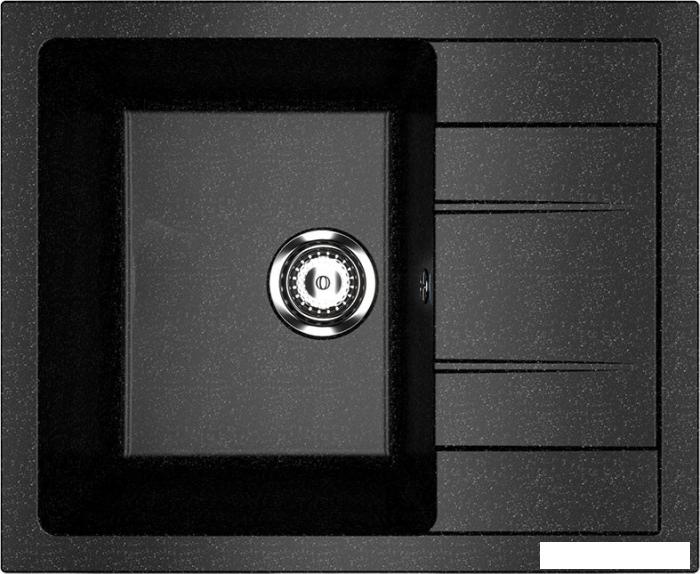 Кухонная мойка Ulgran U-607 (черный)- фото