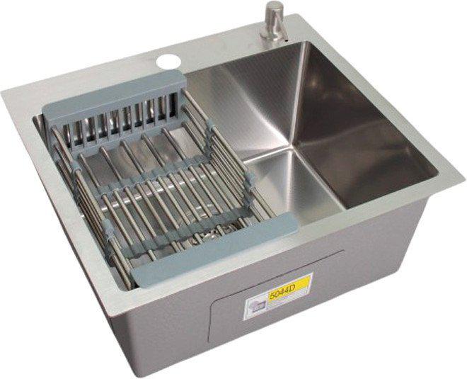 Кухонная мойка Wisent WS-35044D/GER013 (с сифоном, дозатором и коландером)