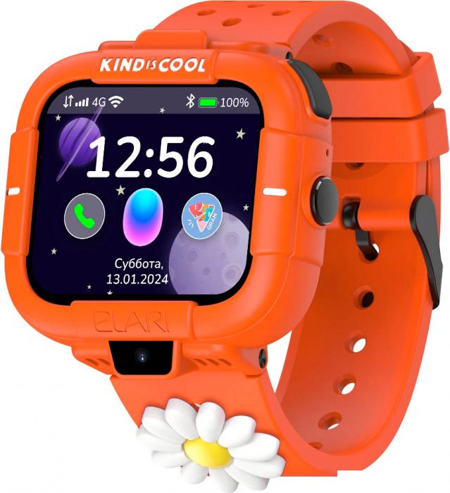 Детские умные часы Elari KidPhone MB (оранжевый)- фото