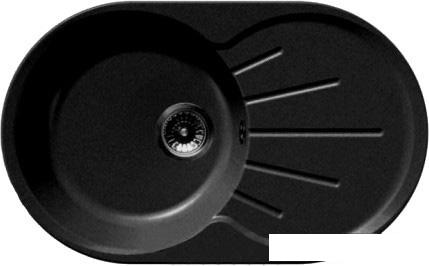 Кухонная мойка GranFest GF-R750L (черный)- фото