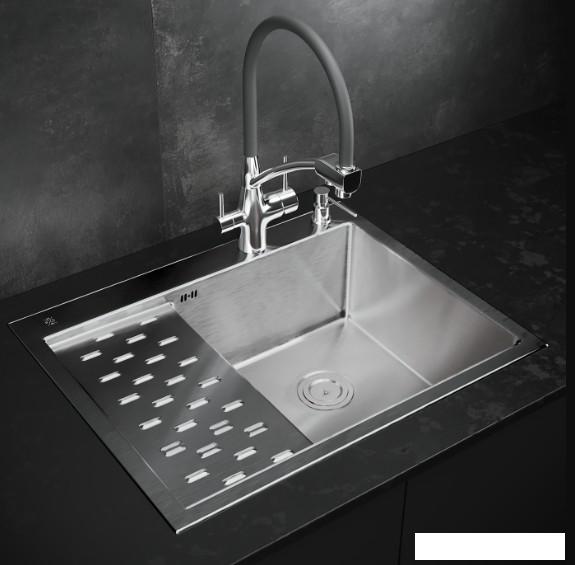 Кухонная мойка РМС MRK-6350R (с дозатором)- фото2