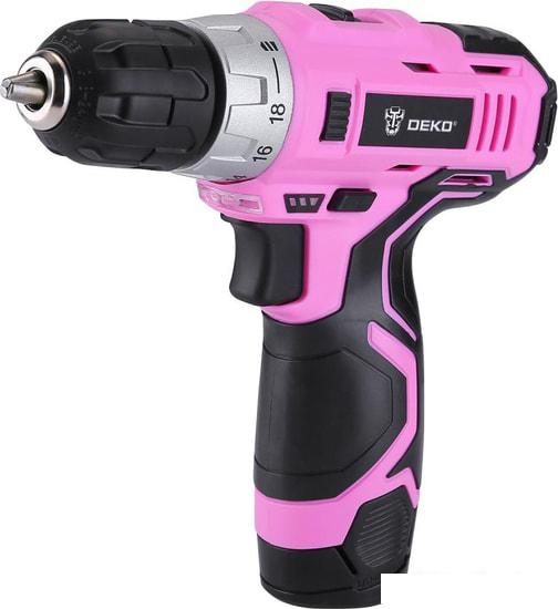 Дрель-шуруповерт Deko GCD12DU3 PINK SET2 063-4171 (с 1-им АКБ, набор оснастки)- фото2