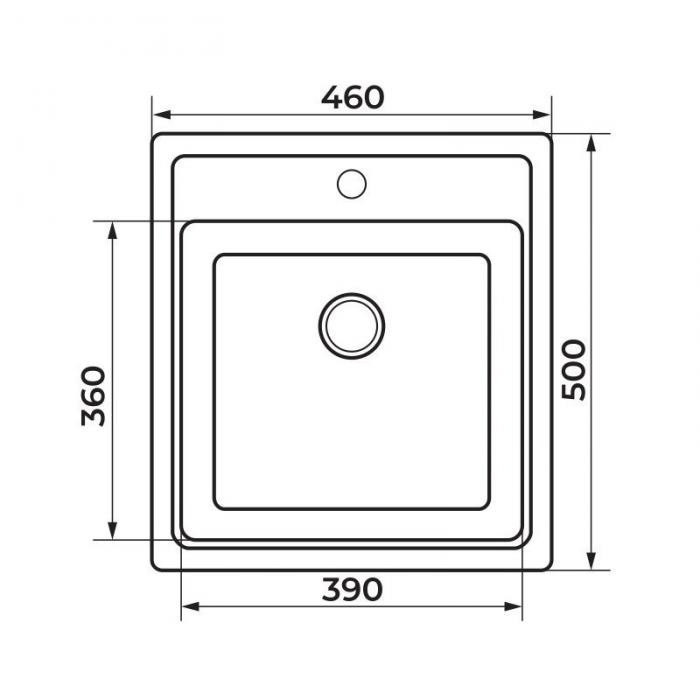 Кухонная мойка Granrus GR-460 (темно-серый)- фото2