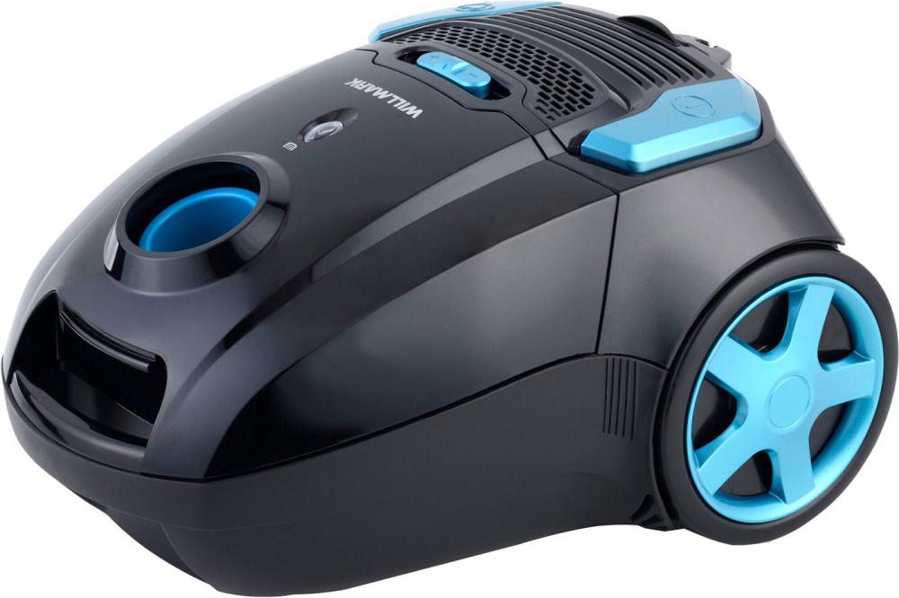 Пылесос Willmark VC-2650DBM (черный/голубой)- фото