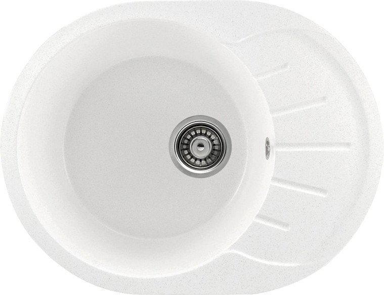 Кухонная мойка Saniteco Pura (белый с сифоном)