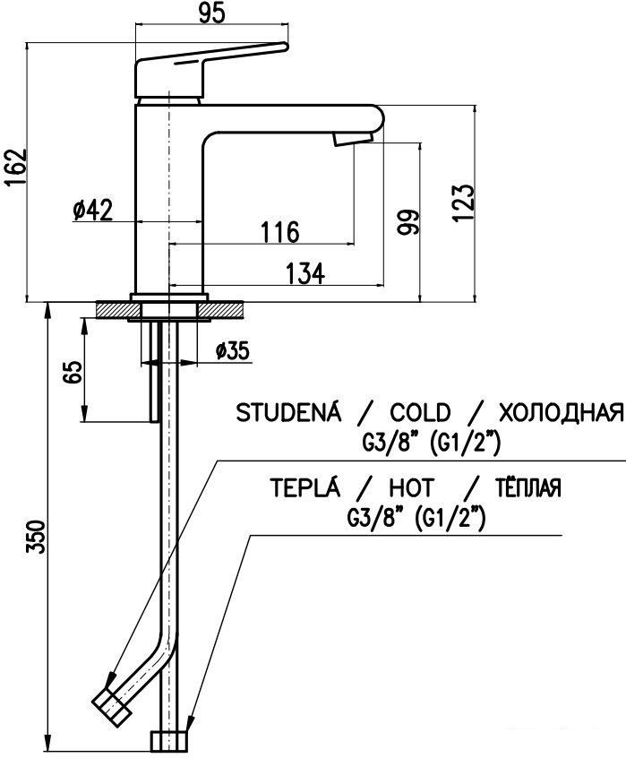 Смеситель Slezak RAV Колорадо CO128.5CMATC (черный/хром)- фото2