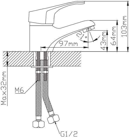 Смеситель Diadonna D-D10-294- фото3