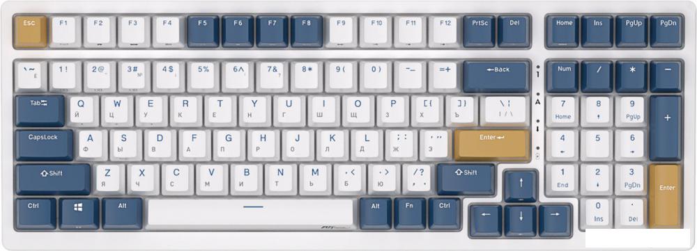 Клавиатура Royal Kludge RK98 RGB Klein Blue (RK Blue)- фото