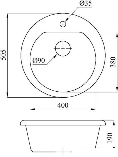 Кухонная мойка БелЭворс Nika (блэк)- фото2