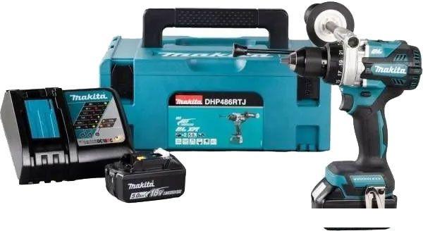 Ударная дрель-шуруповерт Makita DHP486RTJ (с 2-мя АКБ 5 Ач, кейс)- фото4