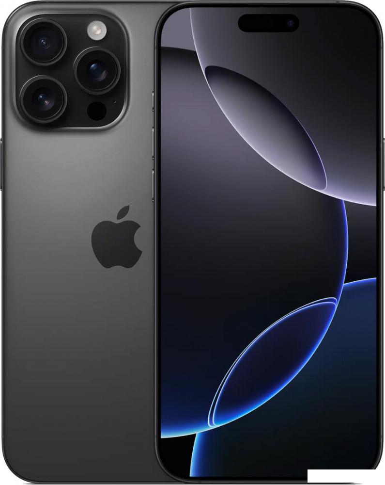 Смартфон Apple iPhone 16 Pro Max Dual SIM 256GB (черный титан)- фото
