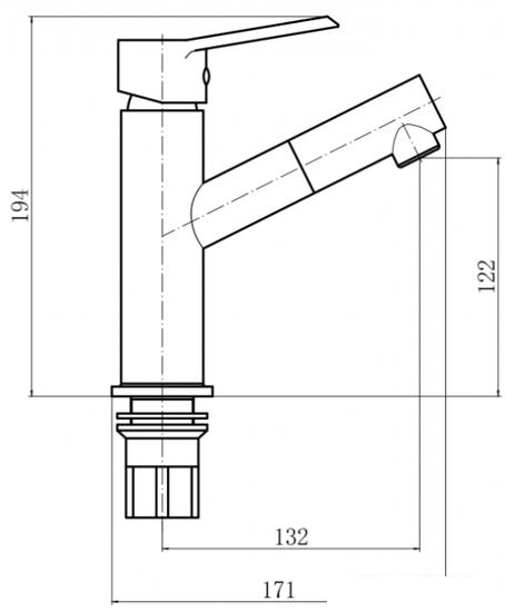 Смеситель PLstart PL4009-7 (черный)- фото2