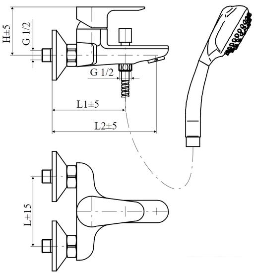Смеситель Slovarm EN.3515-150- фото2