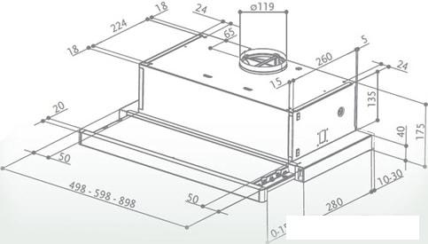 Кухонная вытяжка Faber Flox WH A50 315.0567.353- фото2