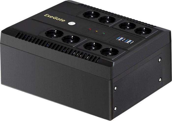Источник бесперебойного питания ExeGate Neo NNB-800.LED.AVR.8SH.CH EX293854RUS- фото