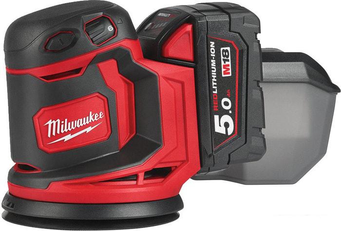 Эксцентриковая шлифмашина Milwaukee M18 BOS125-502B 4933464229 (с 2-мя АКБ, сумка)- фото