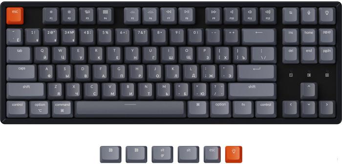Клавиатура Keychron K8 RGB K8-J2-RU (Gateron G Pro Blue)- фото