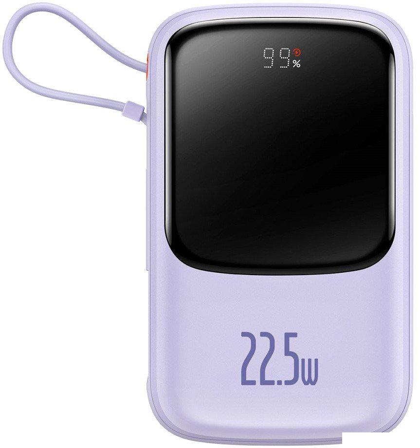 Внешний аккумулятор Baseus Qpow Pro Digital Display Fast Charge 22.5W 20000mAh (сиреневый)