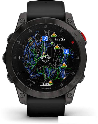 Умные часы Garmin Epix Sapphire Gen 2 (черный титан/черный)- фото4