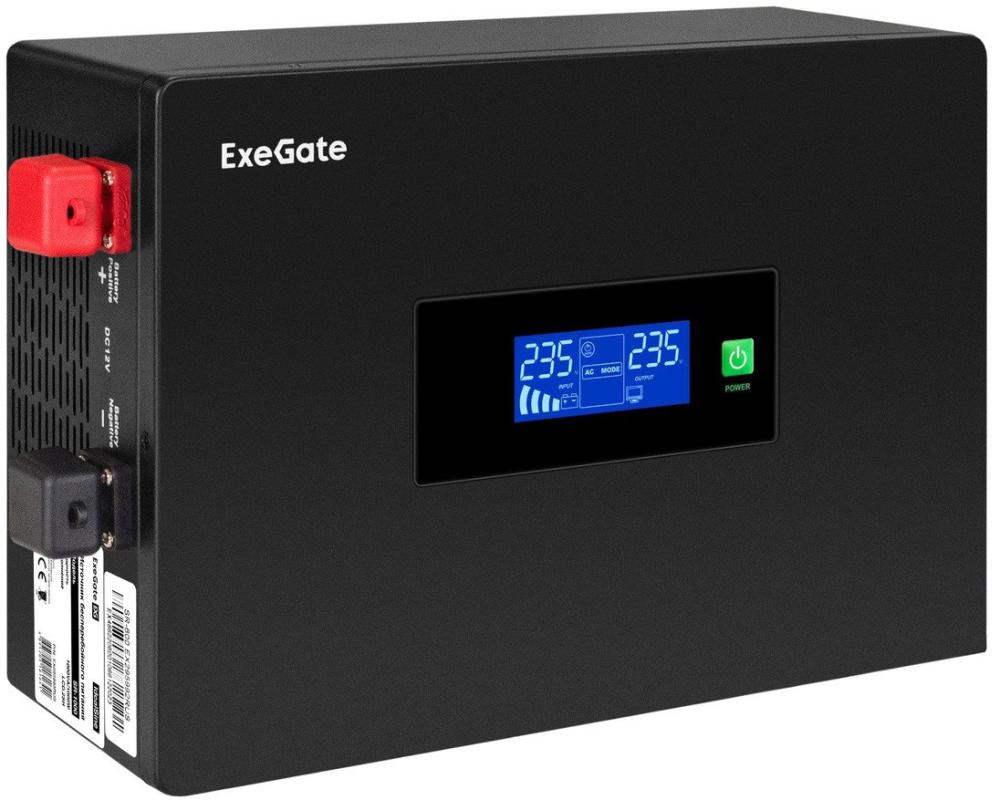 Источник бесперебойного питания ExeGate IdealSine SR-1000.LCD.2SH EX295993RUS- фото