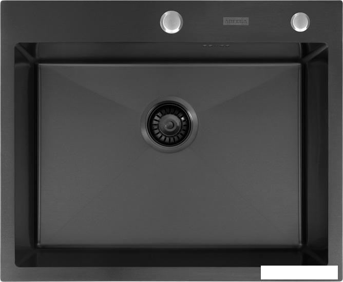 Кухонная мойка ARFEKA Eco AR 600*500 Black PVD Nano- фото