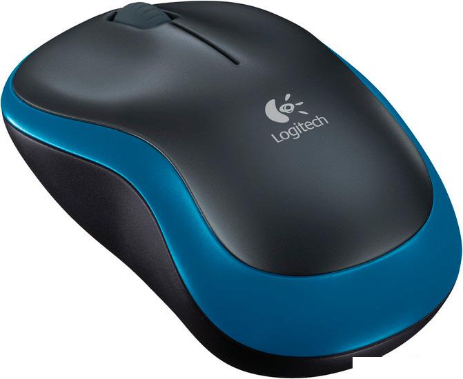 Мышь Logitech M185 (черный/синий)- фото3
