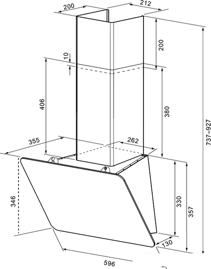 Кухонная вытяжка Krona Liora 600 S (слоновая кость)- фото2