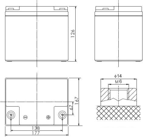 Аккумулятор для ИБП Powerman CA12240/UPS (12В/24 А·ч)- фото3