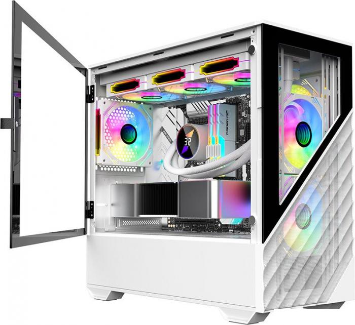 Корпус 1stPlayer DK D7 D7-WH-3F1-W- фото3