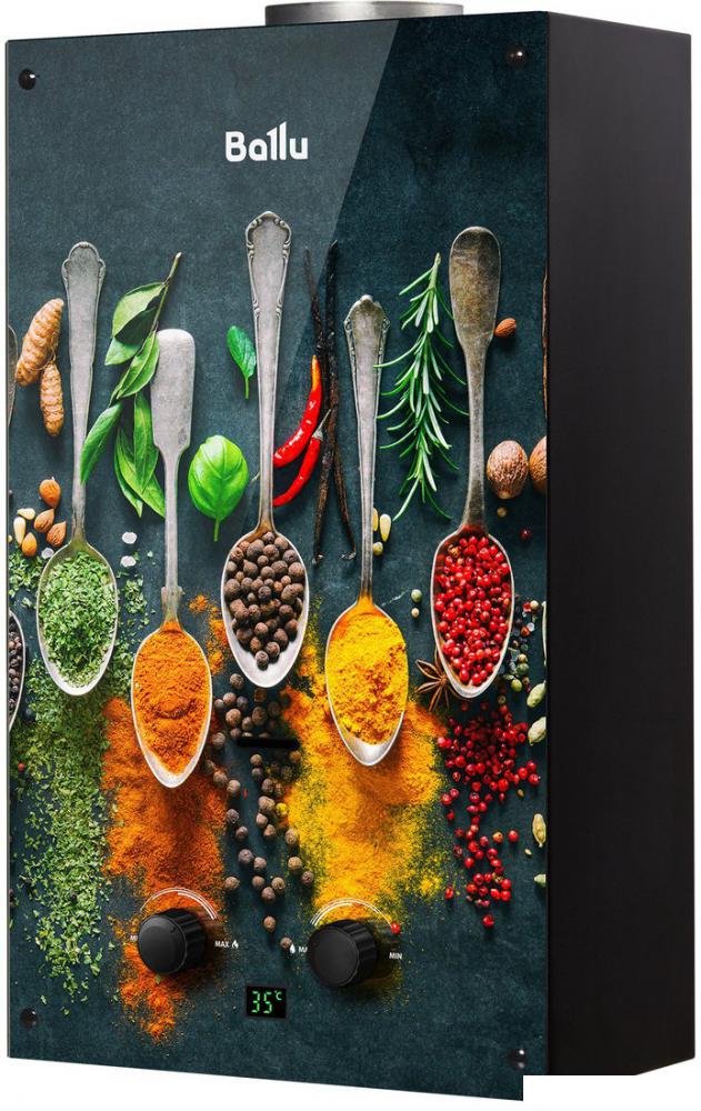 Газовая колонка Ballu GWH 10 Fiery Glass Curry- фото