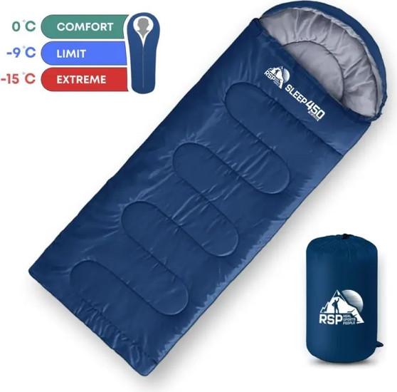 Спальный мешок RSP Outdoor Sleep 450 L RipStop 2024 (синий, 220x75см, молния слева)- фото2