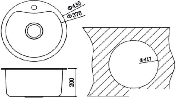 Кухонная мойка Oulin OL-357- фото2