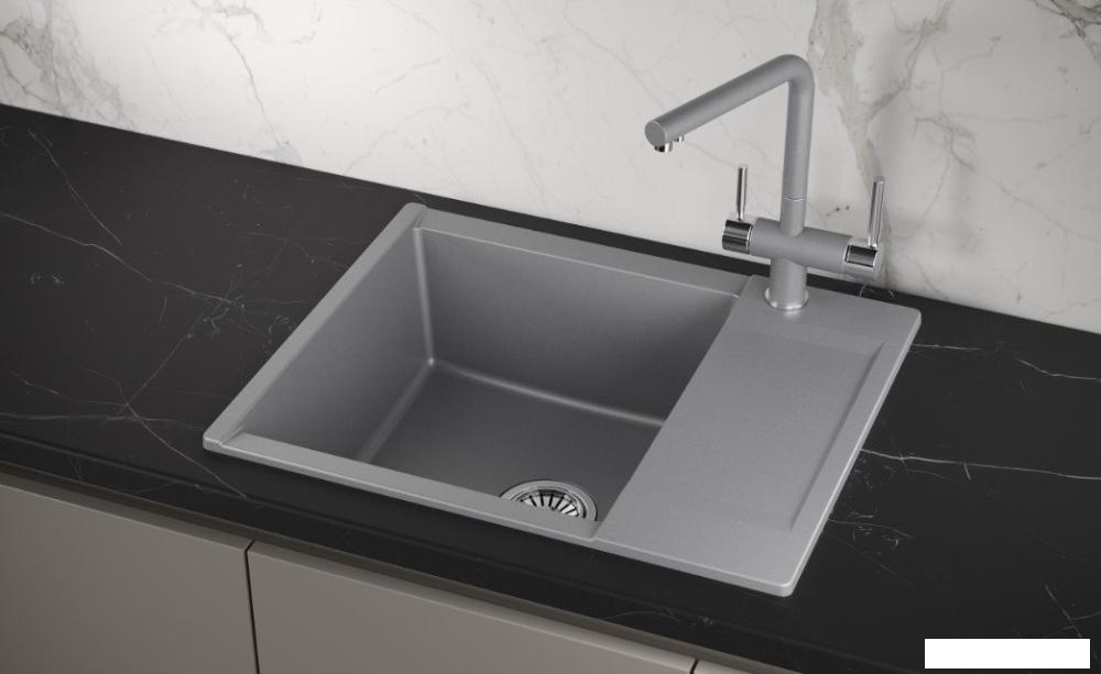 Кухонная мойка Granula ES-6202 (алюминиум)- фото3