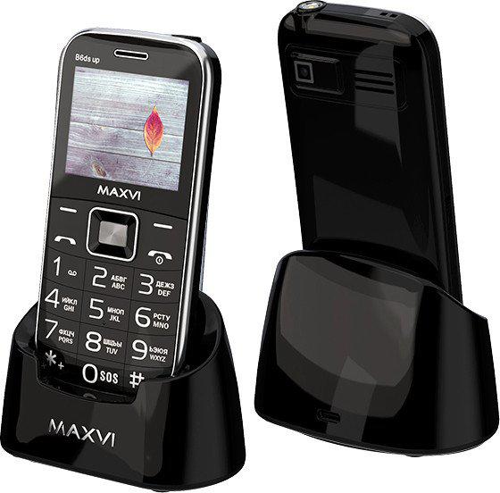Кнопочный телефон Maxvi B6ds up (черный)- фото