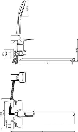 Смеситель Rossinka Silvermix RS46-32- фото2