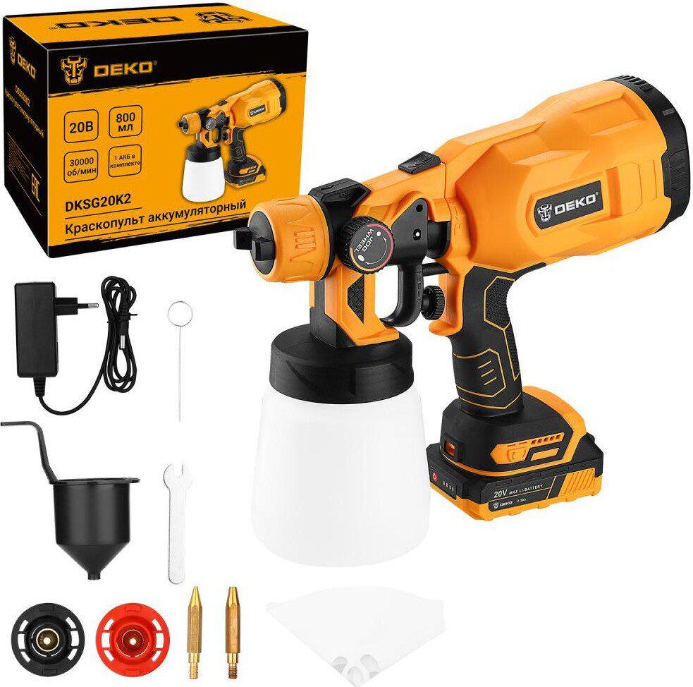 Краскораспылитель Deko DSG20K2 084-0012 (с 1-им АКБ)