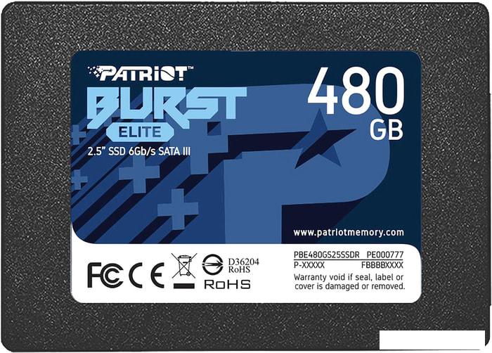 SSD Patriot Burst Elite 480GB PBE480GS25SSDR- фото
