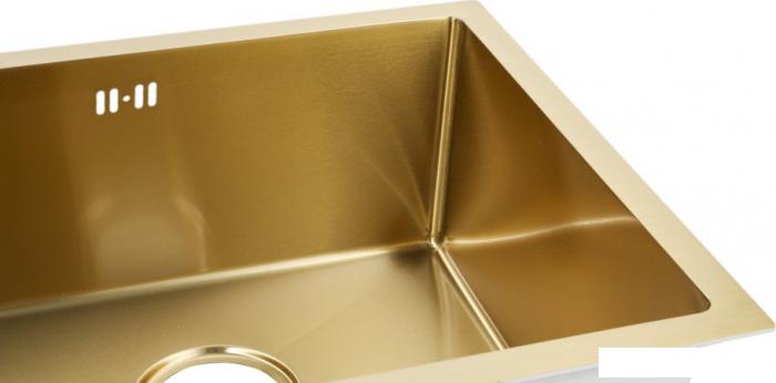Кухонная мойка ARFEKA ECO AR 450*450 GOLD PVD NANO- фото4