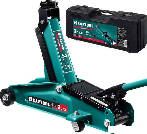 Подкатной домкрат KRAFTOOL Rigid 43452-2-K 2.2т (кейс)- фото