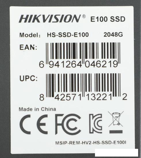 SSD Hikvision E100 2048GB HS-SSD-E100/2048G- фото4