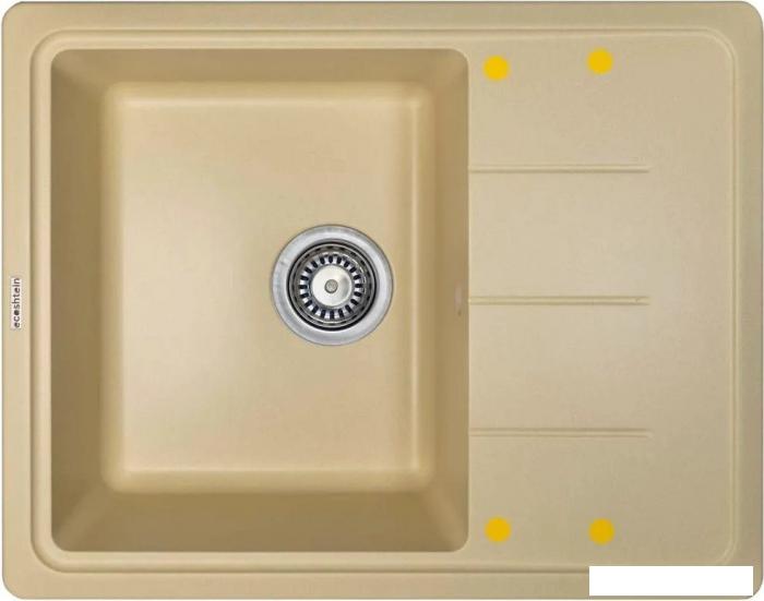 Кухонная мойка Ecoshtein Rechteck 620 (шампань)- фото
