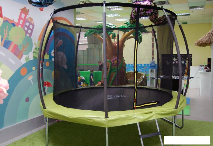Батут Atlas Sport 312 см - 10ft Master (с лестницей, зеленый)- фото3