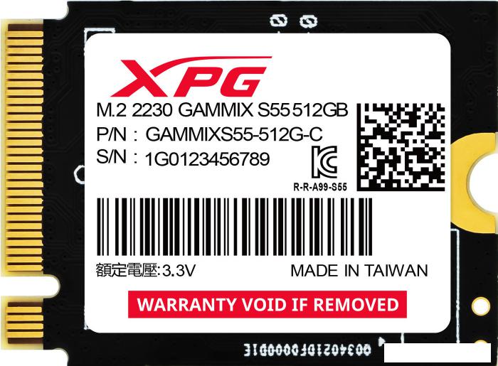 SSD ADATA XPG Gammix S55 512GB SGAMMIXS55-512G-C- фото