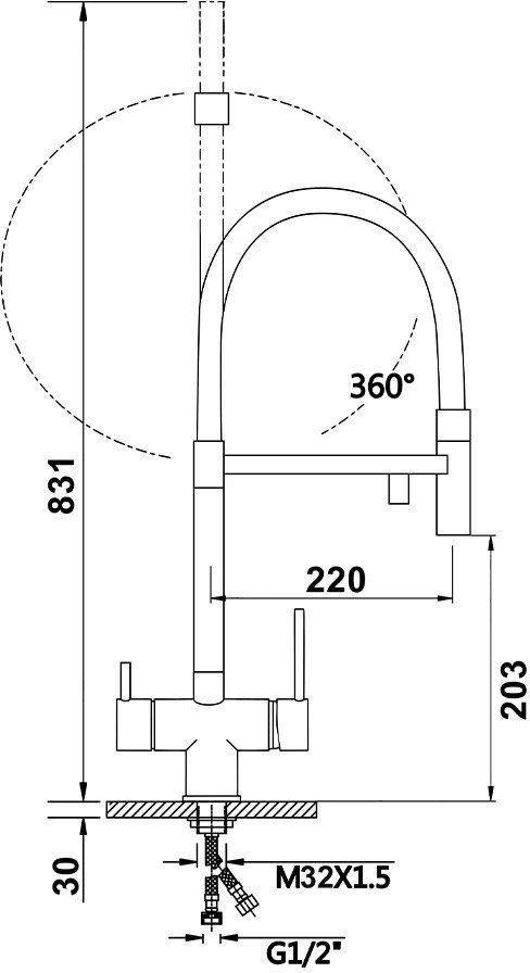 Смеситель Vieir 15039-S- фото2