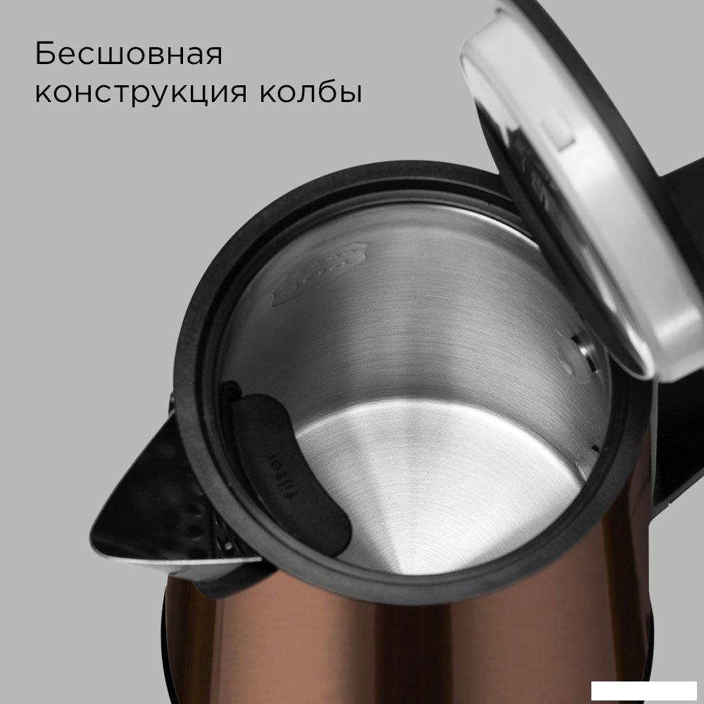 Электрический чайник Redmond (Редмонд) KM244 (коричневый)- фото3