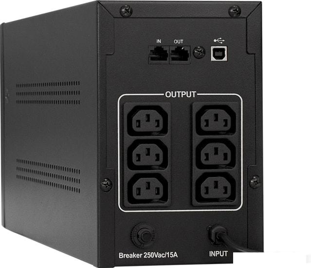 Источник бесперебойного питания ExeGate SpecialPro UNB-1600.LED.AVR.C13.RJ.USB- фото2