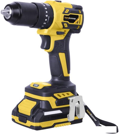 Ударная дрель-шуруповерт Hanskonner HCD2065PRO (с 2-мя АКБ, кейс)- фото2