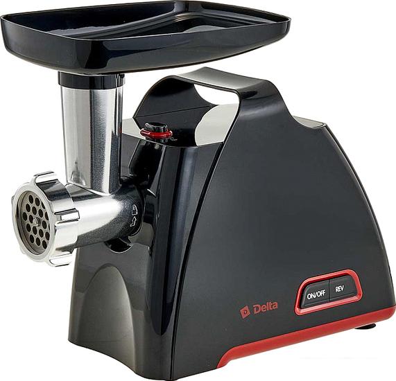 Мясорубка Delta DL-6104M (черный/красный)- фото