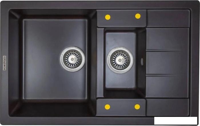 Кухонная мойка Ecoshtein Rechteck 781.5 (мокко)- фото