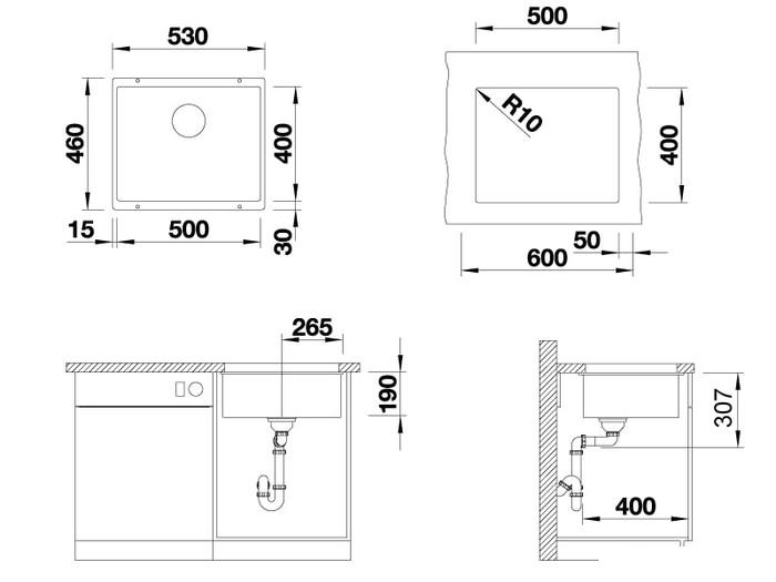 Кухонная мойка ZorG Subline 50 (белый камень)- фото2